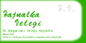 hajnalka velegi business card